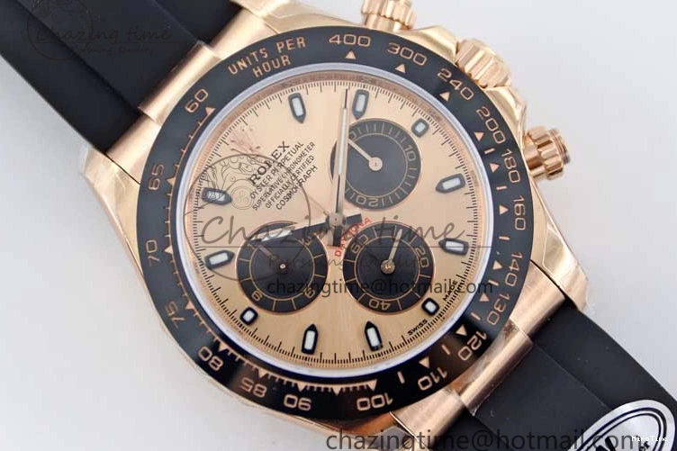 MiroTime 0209 WrinkleFree Daytona 116515 RG TWF 1:1 Best Edition 904L Steel RG Black Dial on Oysterflex Strap A 2417